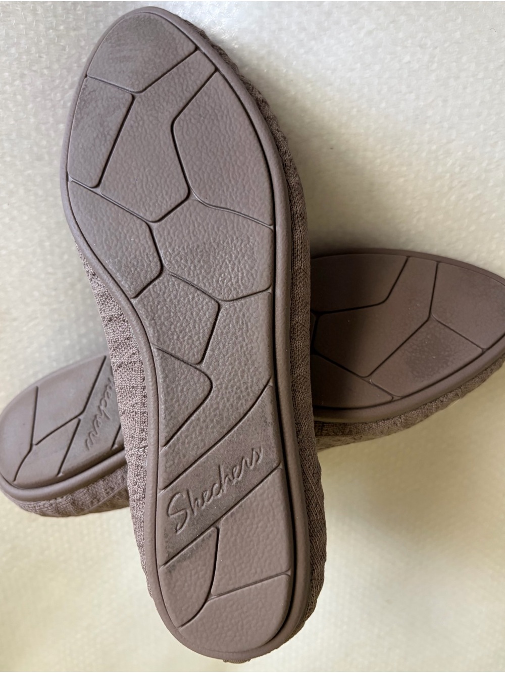 Skechers Women's Slip-On Quilted Flats - Taupe Brown Sz 7.5 - Picture 6 of 7